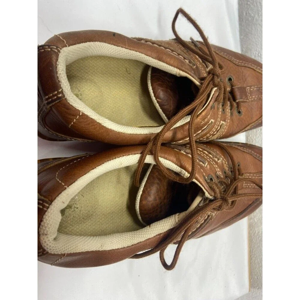 DR MARTENS MENS SIZE 9 BROWN LEATHER LACE UP LOAFERS